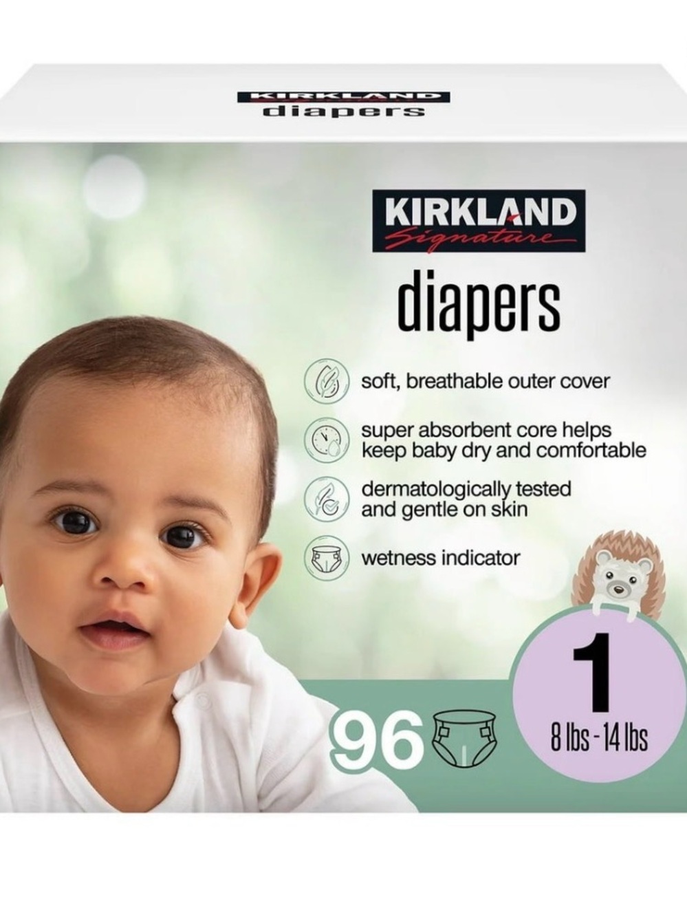 Kirkland Signature Diapers — Green & Purple Accent Pack